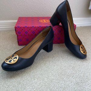 Tory Burch Benton 50mm Pump - Navy - Size 8.5